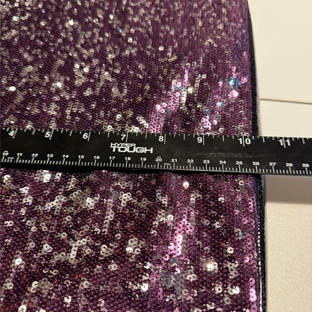 Nine West Laptop Bag Pink and Silver Glitter with Zipper Closure - Picture 3 of 10
